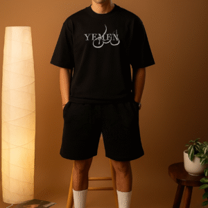 Arabic Yamen T-Shirt – Black Heavy Cotton | ₹599 Street Gothic Fit